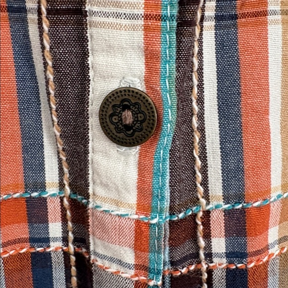 Alfred Dunner Colorful  Button Down Shirt with Embroidered Stitching - Picture 9 of 11